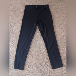 Tahari Elegant Black Straight Leg Trousers